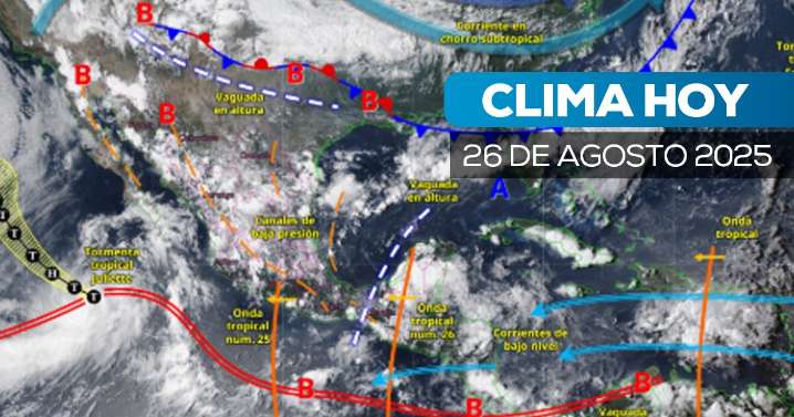 Prepárate para el clima en México; lluvias fuertes y vientos peligrosos en varios estados