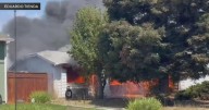 Armed man arrested after barricading inside burning Suisun City home