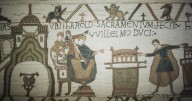 With the Bayeux Tapestry that tells of their long rivalry, France and Britain are making nice