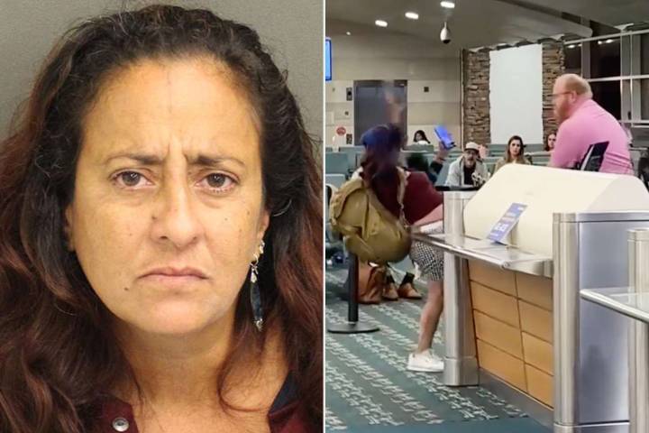 Woman Screams at and Attempts to Kick Airport Staff in Outburst Caught on Video