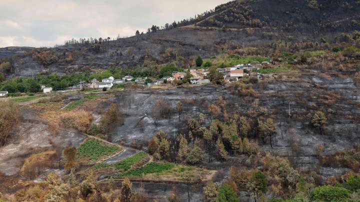 Cinco incendios siguen activos en Galicia, con más de 52.000 hectáreas afectadas