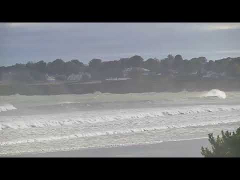 Waves from Hurricane Erin in Rhode Island