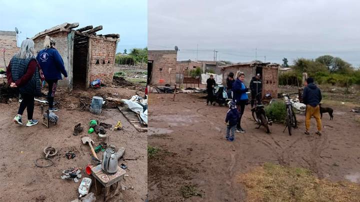Defensa Civil asistió a una familia que perdió todo en el incendio de su vivienda
