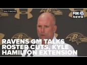 Ravens GM Eric DeCosta talks final roster cuts, Kyle Hamilton contract extension