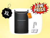 Amazon has a five-star hanging hamper that gets your clothes off the floor