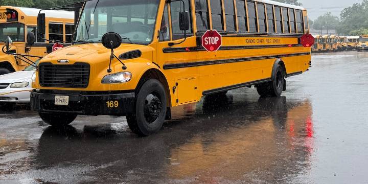 Roanoke County Public School officials discuss bus safety