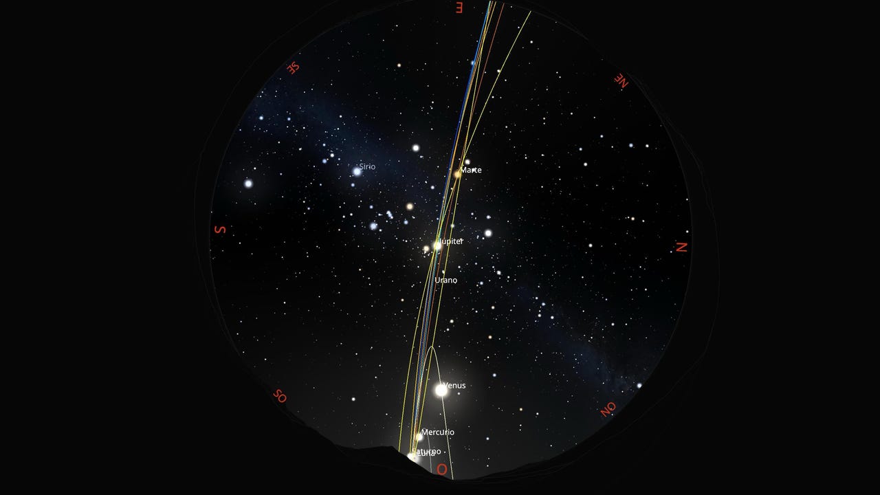 Los planetas volverán a desfilar este domingo en una alineación planetaria visible desde España