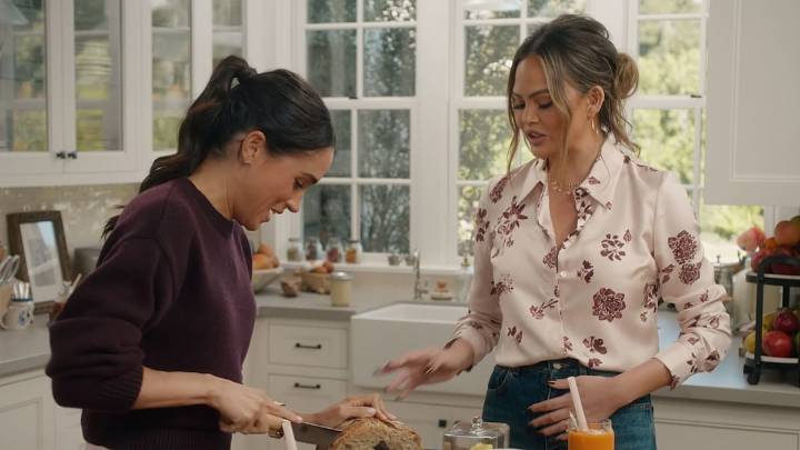 Meghan's reaction as Chrissy Teigen forgets children's birthdays in new With Love, Meghan series