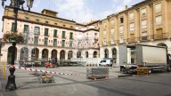 La huella de las fiestas de Huesca desaparece con el desmontaje de los escenarios