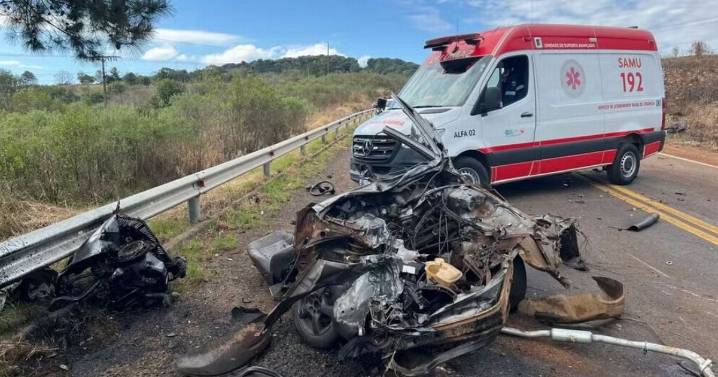 Two killed in horror crash as car splits in two after colliding with lorry