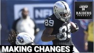 Construction is ongoing as the Las Vegas Raiders make adjustments to their roster