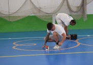 Piélagos renueva la pista del polideportivo Vimenor en Vioño