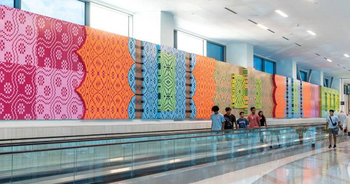 New Hat Creates Woven Art Installation At Nashville Airport