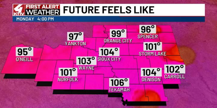A sunny and hot afternoon is in the forecast this Monday