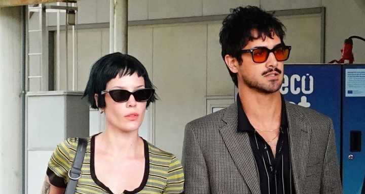 Halsey & Fiancé Avan Jogia Hold Hands as They Arrive in Italy for Venice Film Festival 2025 