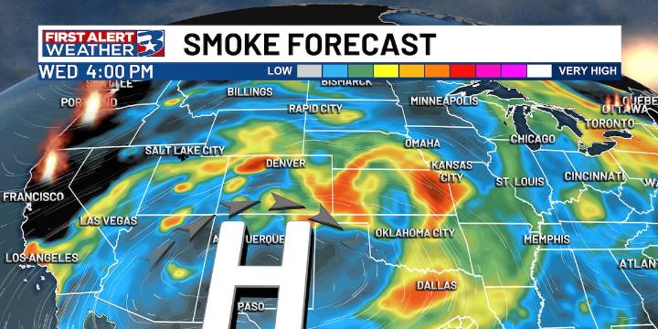 HAZY SKIES RETURN: Wildfire smoke filters in to finish the week