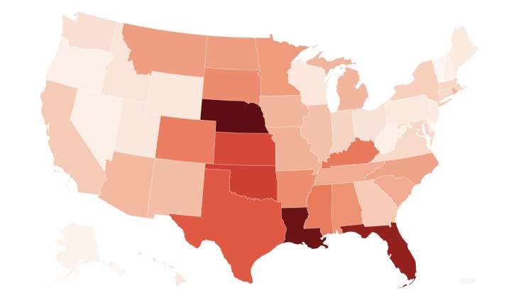 Map Shows Where Home Insurance Costs Most