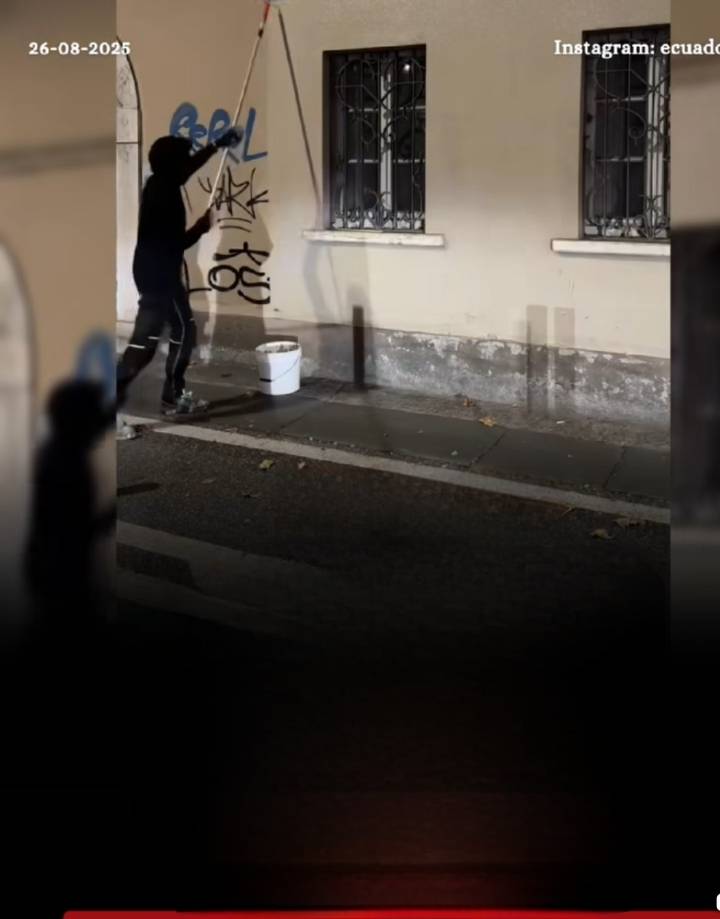 El pintor fantasma que borra grafitis en la madrugada como gesto de amor urbano