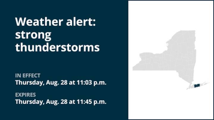 NY weather: Thunderstorms with pea-sized hail in Suffolk County Thursday – gusts to hit 40 mph