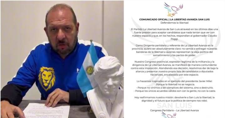 Se rompió el frente La Libertad Avanza: el partido va con candidatos propios
