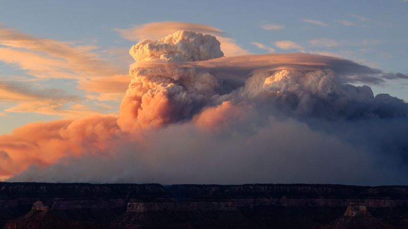 Grand Canyon fire grows into a megafire and creates its own weather. It’s not done yet