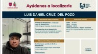 Ayúdanos a encontrar a Luis Daniel Cruz del Pozo; tiene un tatuaje de San Judas