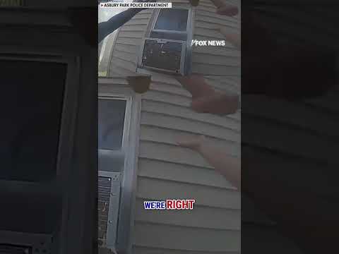 WATCH: Dramatic rescue as child leaps from burning house #shorts #viral #foxnews #news #us #fox