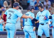 Ernie Clement belts a three-run homer to give him nine on the season