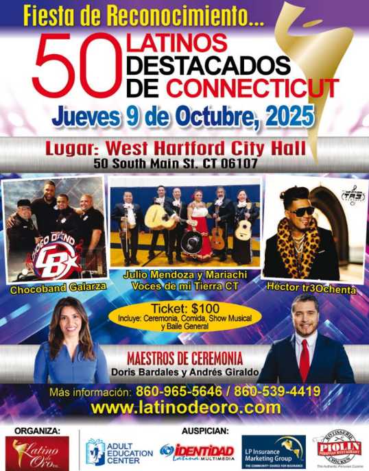 🎉 Fiesta de Reconocimiento: 50 Latinos Destacados de Connecticut 🎉
