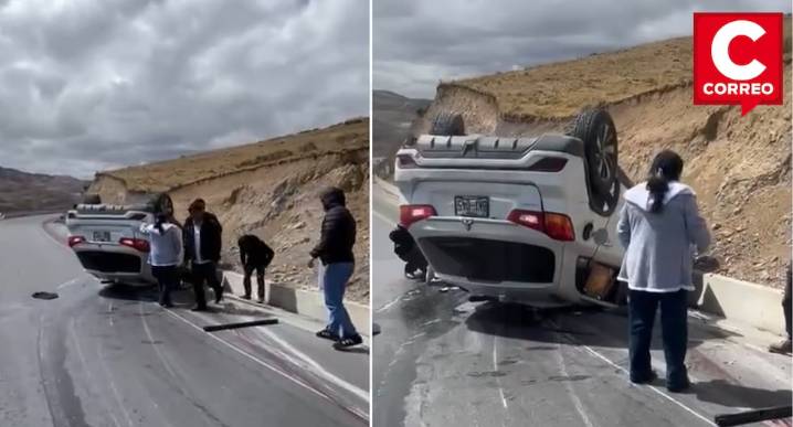 Chofer y copiloto quedan atrapados tras despiste de camioneta en la carretera Canta