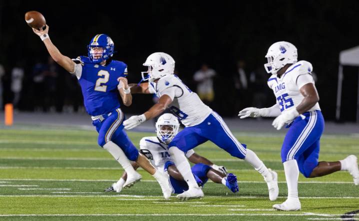 Pictures: The First Academy humbled 41-7 by IMG in the Kickoff Classic – Orlando Sentinel