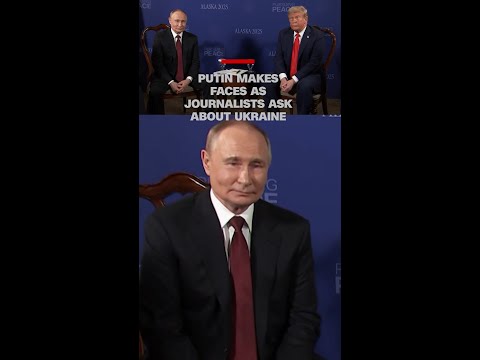 Putin makes faces as journalists ask about Ukraine