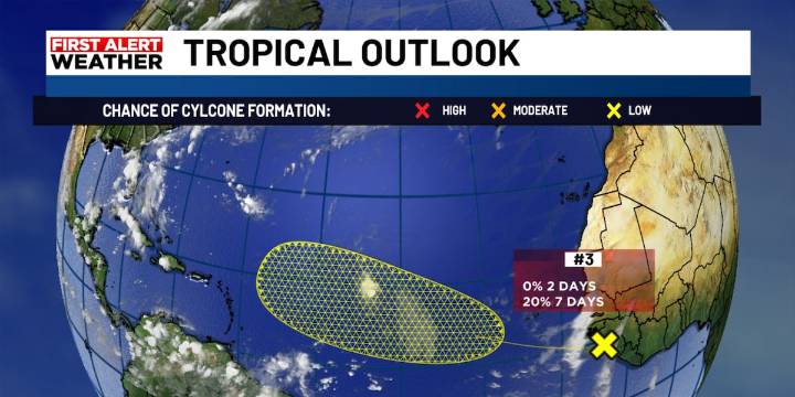 ABC7 First Alert Weather update on new area of interest near Africa