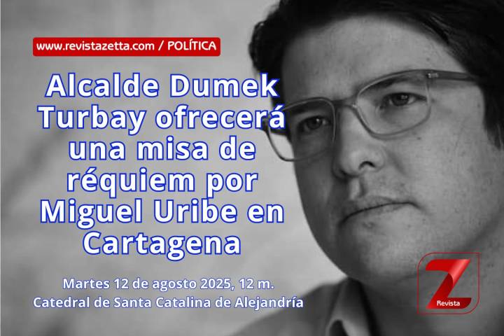 Alcalde Dumek Turbay ofrecerá una misa de réquiem por Miguel Uribe en Cartagena