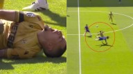 Daniel Muñoz recibió fuerte patada de jugador del Chelsea que hizo volar su canillera; así sucedieron los hechos