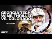 Georgia Tech vs. Colorado REACTION 🏈 Impressed with Buffs despite the loss? 👀