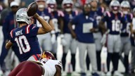 Mike Vrabel on Drake Maye's miscue: "That's a bad decision"