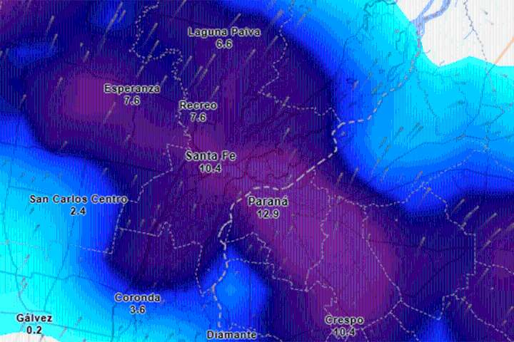 La tormenta de Santa Rosa tiene fecha de impacto: dejaría hasta 150 mm de lluvia caída