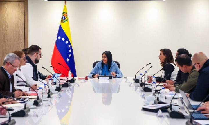 Vicepresidenta Rodríguez revisa mecanismo de sustición de importaciones