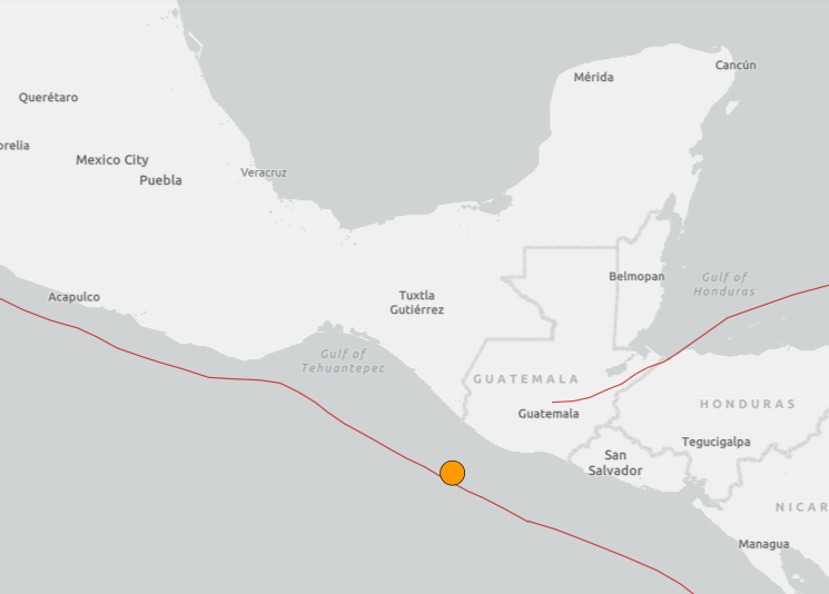 Sismo de magnitud 6 se siente en Chiapas y partes de Oaxaca, Tabasco y Guatemala