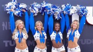 Back in uniform: Flirty Cowboys cheerleader stuns dancing for Gameday