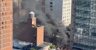 'Explosion' in New York as thick plumes of smoke billow through city