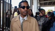 Rapper A$AP Rocky hugs girlfriend Rihanna in court after not guilty verdict in assault trial