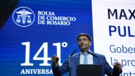 Pullaro, duro contra Milei en la Bolsa de Comercio de Rosario: "Santa Fe necesita votos en el Congreso, no vetos"