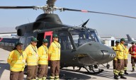 Incendios forestales: construirán 3 puntos de posada para helicópteros en aeródromo de Los Ángeles