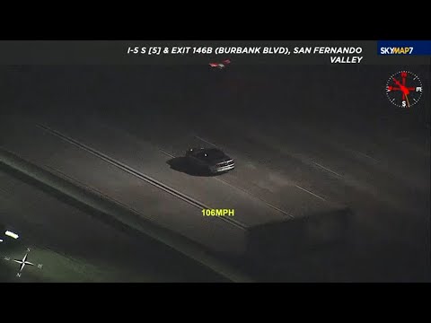 FULL CHASE: Suspect in stolen Mustang leads police on high-speed pursuit in San Fernando Valley