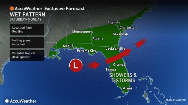 Weather be for Labor Day this weekend - See if rain is expected