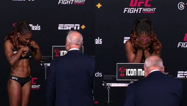 El incómodo momento que vivió estrella de la UFC durante el pesaje: "Cómo perder seis libras en dos segundos"