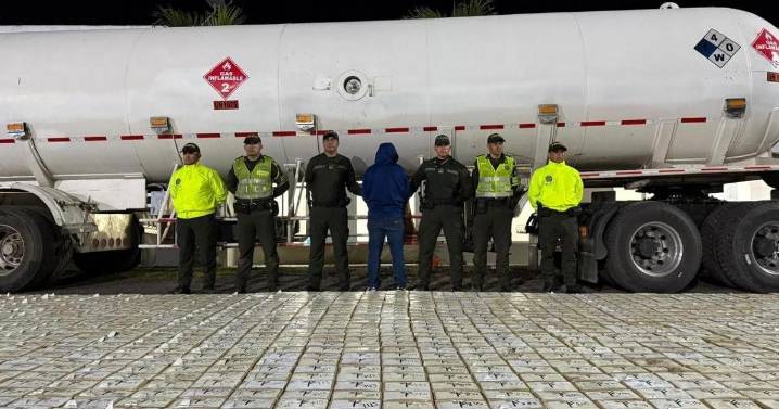 Policía incauta más de una tonelada de cocaína en Pereira: estaba camuflada en camión que llevaba gas licuado