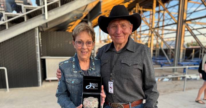 Former CMR football coach Jack Johnson, wife Rosann awarded honorary belt buckle